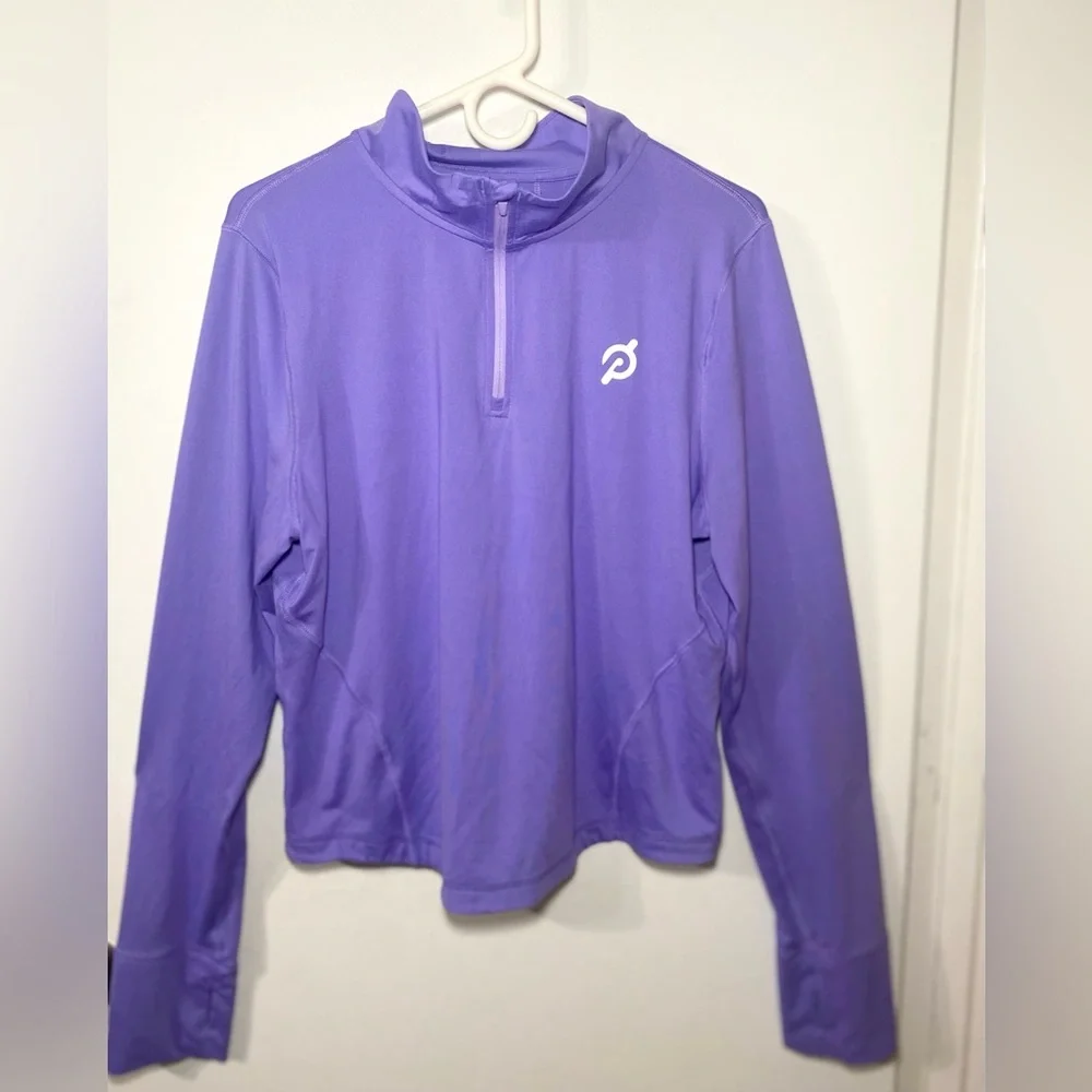 Peloton Soft Tech 1/4 Zip Jersey in Purple size XL - Picture 4 of 8